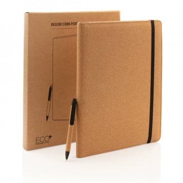 Logotrade promotional giveaway picture of: Deluxe cork portfolio A4 with pen