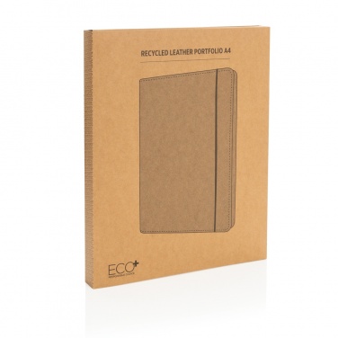 Logo trade promotional products image of: Recycled leather A4 portfolio