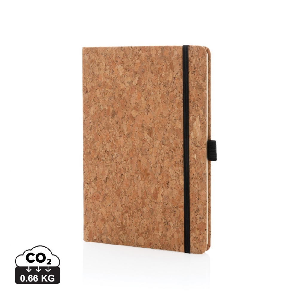 Logo trade promotional merchandise picture of: Cork hardcover notebook A5