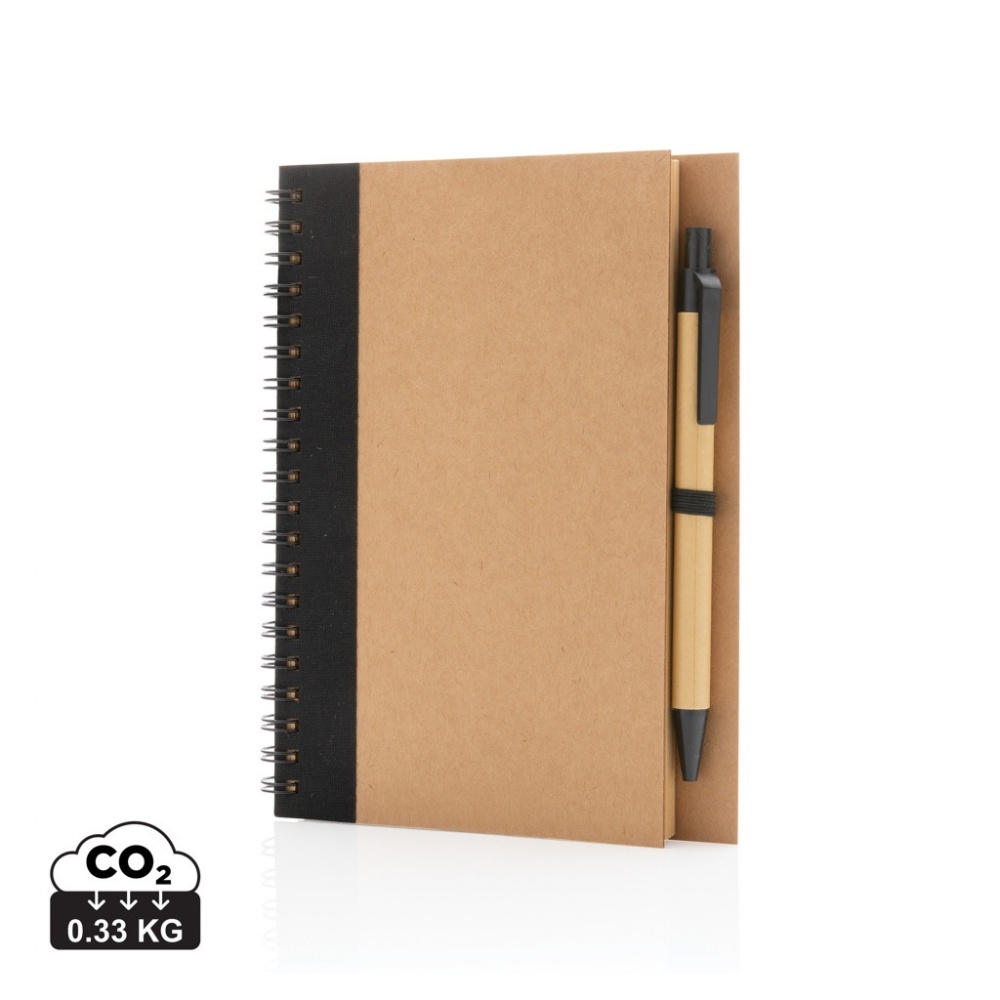 Logotrade promotional products photo of: Kraft spiral notebook with pen