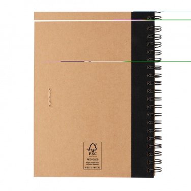 Logo trade corporate gift photo of: Kraft spiral notebook with pen
