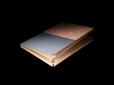 Logo trade promotional giveaways picture of: A5 cork & kraft notebook