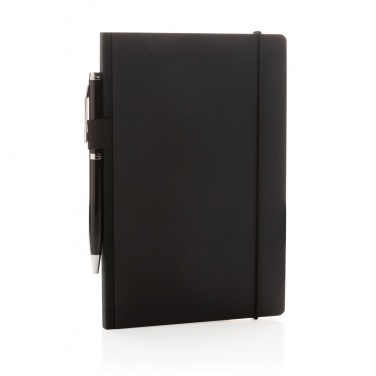 Logo trade corporate gifts image of: A5 deluxe kraft hardcover notebook