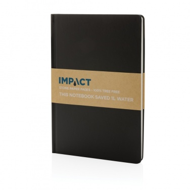 Logo trade promotional product photo of: A5 Impact stone paper hardcover notebook