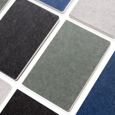 Logo trade promotional items image of: Phrase GRS certified recycled felt A5 notebook