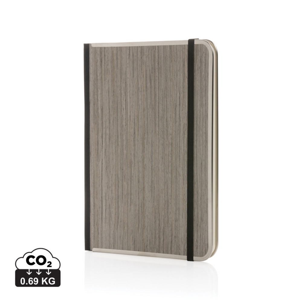 Logotrade advertising product picture of: Treeline A5 wooden cover deluxe notebook