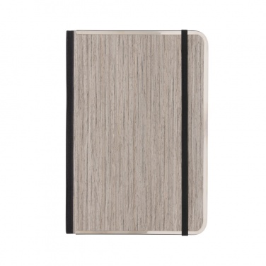 Logo trade promotional merchandise photo of: Treeline A5 wooden cover deluxe notebook