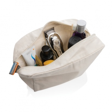 Logo trade promotional gifts image of: Impact Aware™ 285 gsm rcanvas toiletry bag undyed