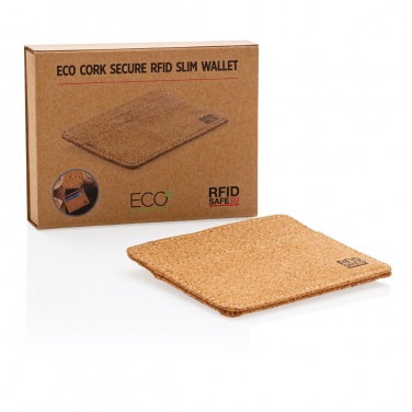 Logotrade promotional giveaways photo of: Cork secure RFID slim wallet