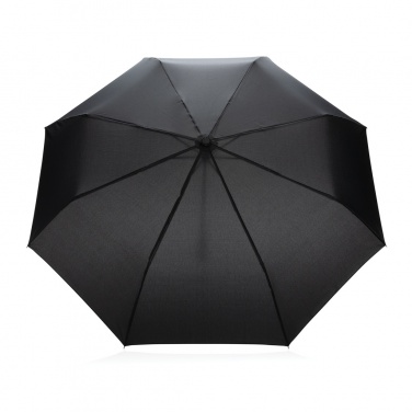 Logo trade business gift photo of: 20.5" Impact AWARE™ RPET 190T Pongee bamboo mini umbrella