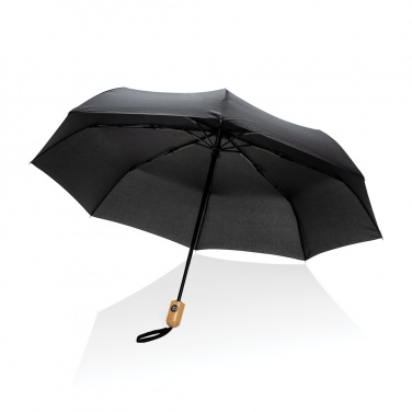 Logotrade promotional items photo of: 21" Impact AWARE™ RPET 190T bamboo auto open/close umbrella