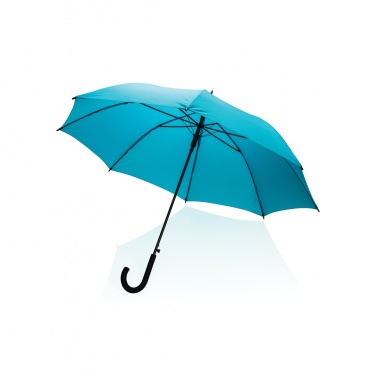 Logo trade business gifts image of: 23" Impact AWARE™ RPET 190T standard auto open umbrella