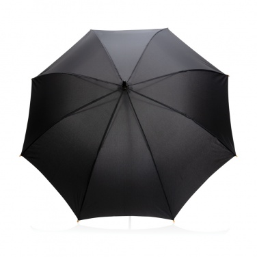 Logo trade promotional giveaways picture of: 23" Impact AWARE™ RPET 190T auto open bamboo umbrella