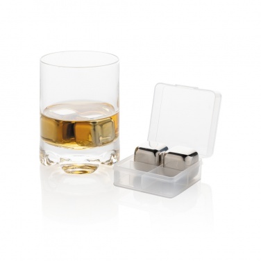 Logotrade promotional gift image of: Re-usable stainless steel ice cubes 4pc