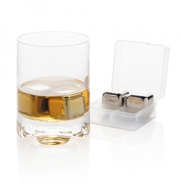 Logo trade corporate gifts picture of: Re-usable stainless steel ice cubes 4pc