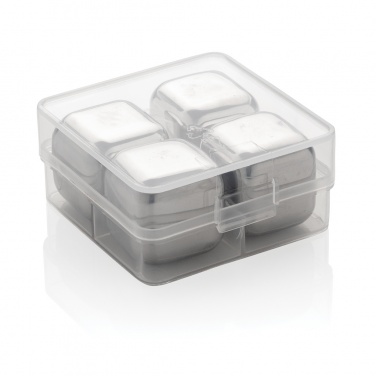 Logo trade promotional items picture of: Re-usable stainless steel ice cubes 4pc