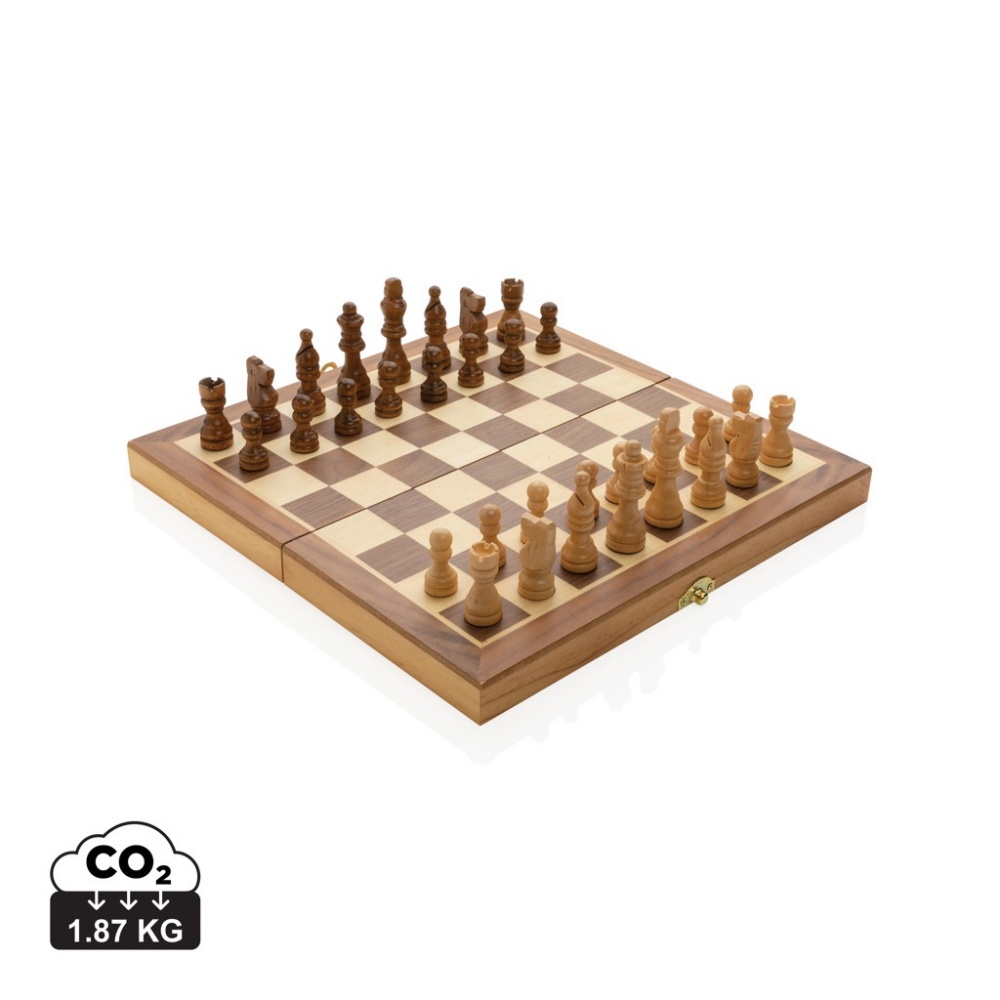 Logotrade promotional gift picture of: Luxury wooden foldable chess set