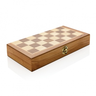 Logotrade promotional products photo of: Luxury wooden foldable chess set