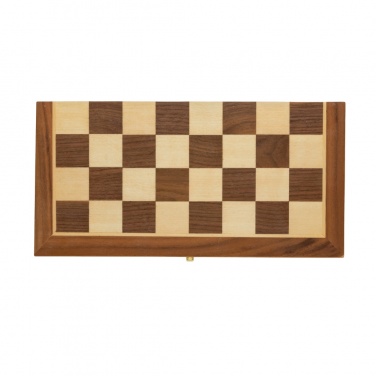 Logo trade business gift photo of: Luxury wooden foldable chess set