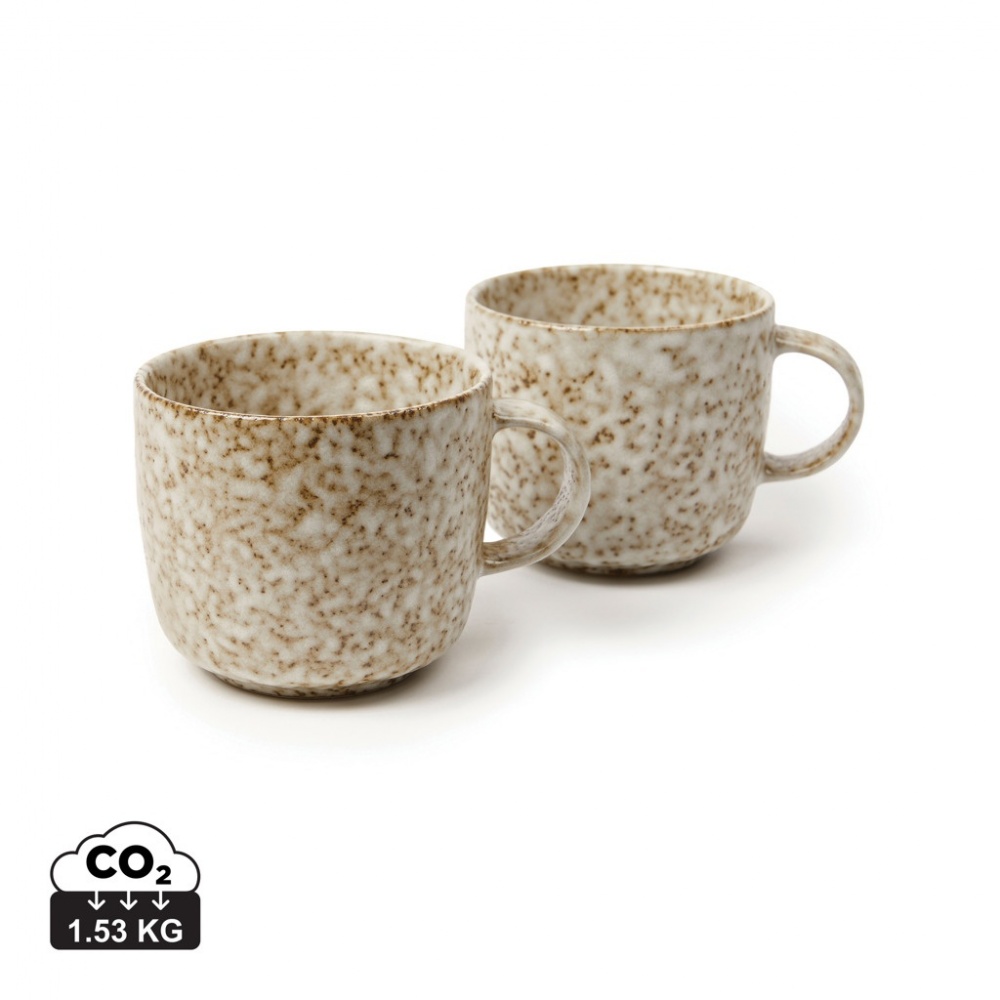 Logotrade promotional product picture of: VINGA Nuvem stoneware mug, 2 pcs set