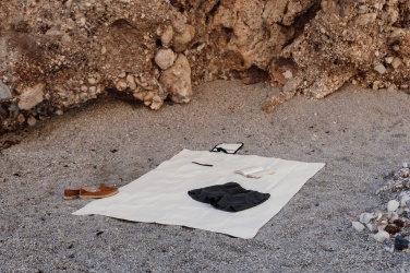 Logotrade promotional giveaway picture of: VINGA Volonne AWARE™ recycled canvas picnic blanket