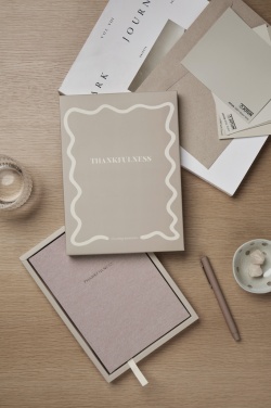 Logotrade promotional merchandise picture of: VINGA Thankfulness GRS recycled paper journal