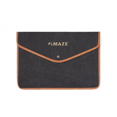 Logo trade promotional giveaway photo of: VINGA Bosler GRS recycled canvas 16" laptop sleeve