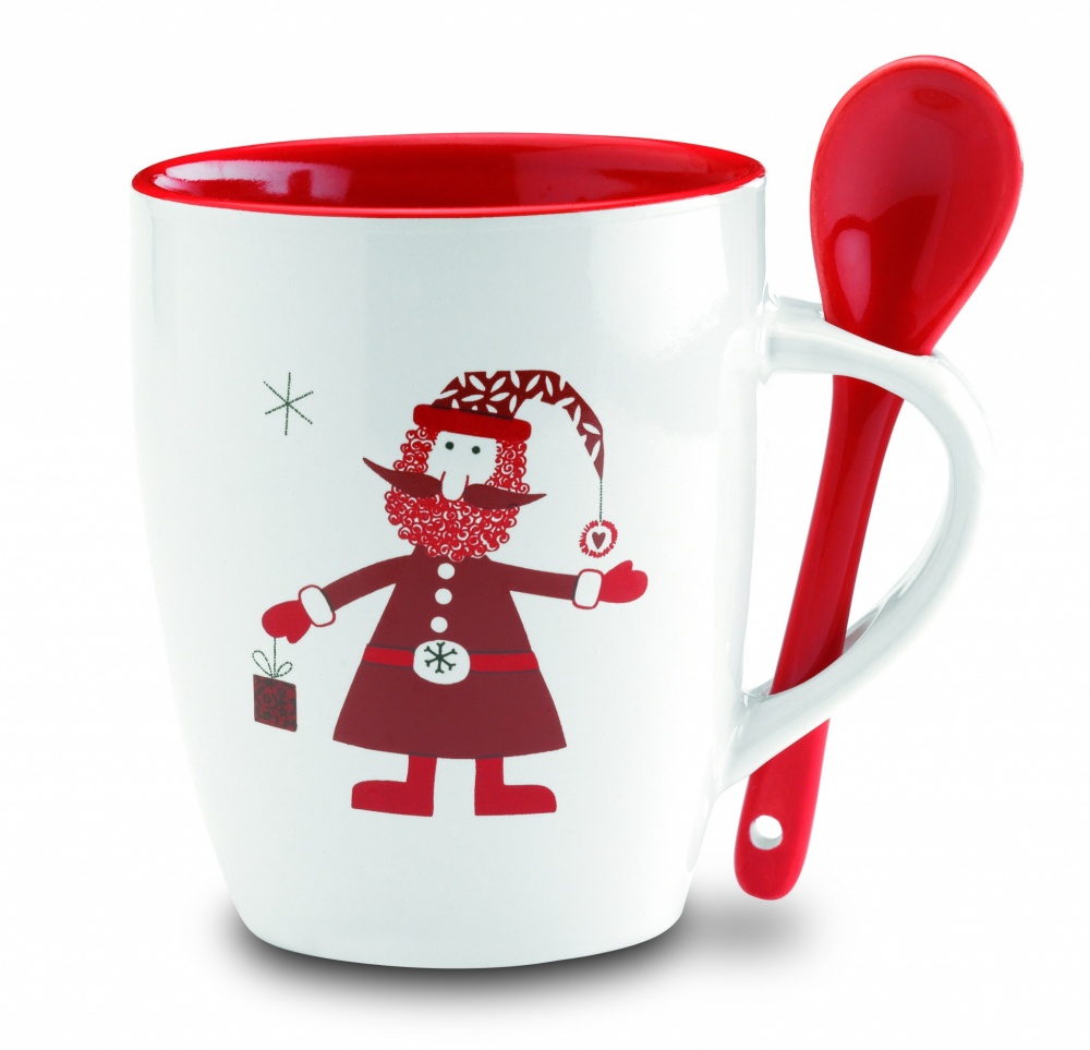Logotrade promotional item picture of: Mug with spoon 250ml