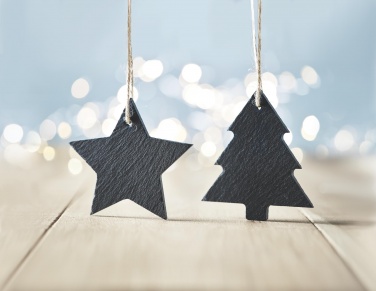 Logo trade advertising product photo of: Slate xmas hanger star
