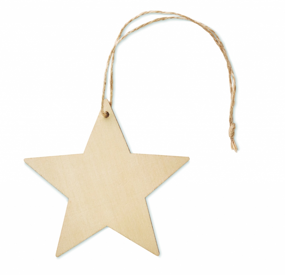 Logo trade advertising product photo of: Wooden star shaped hanger