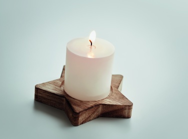 Logo trade corporate gifts picture of: Candle on star wooden base