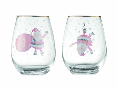 Logotrade promotional merchandise photo of: Set of 2 Christmas glasses