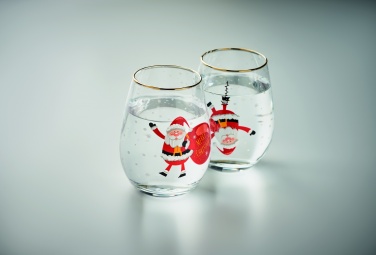 Logo trade promotional merchandise image of: Set of 2 Christmas glasses