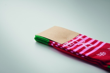 Logo trade promotional gift photo of: Pair of Christmas socks L