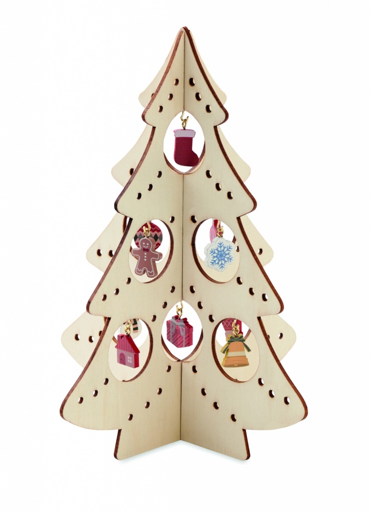 Logotrade promotional merchandise image of: Wooden Xmas tree decoration