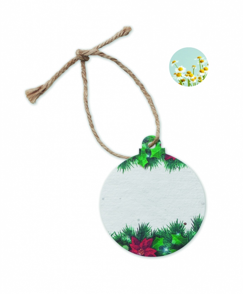 Logo trade promotional items image of: Seed paper Xmas ornament