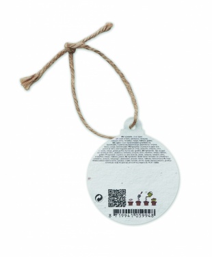 Logo trade promotional giveaway photo of: Seed paper Xmas ornament