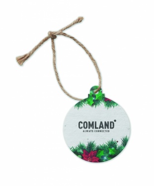 Logo trade promotional products image of: Seed paper Xmas ornament