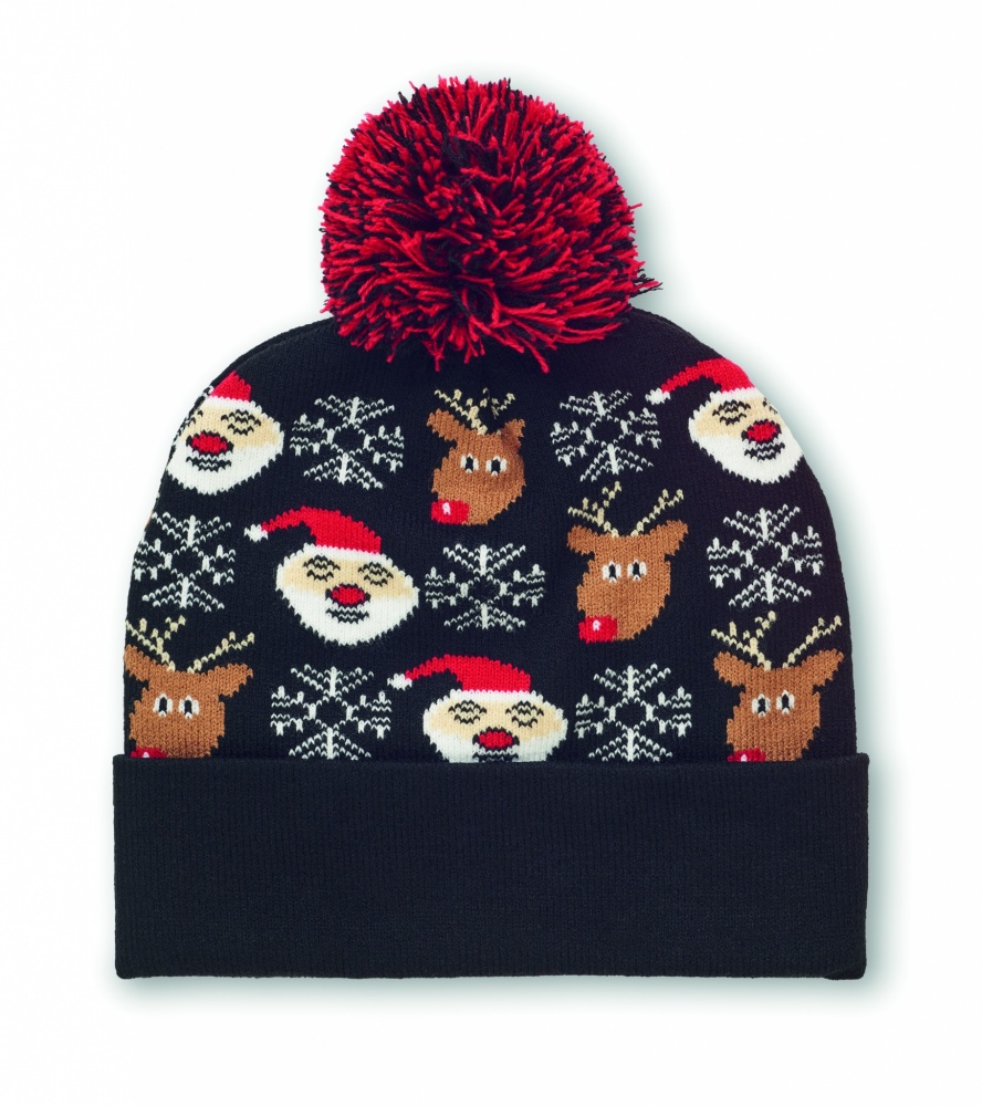 Logo trade promotional gift photo of: Christmas knitted beanie