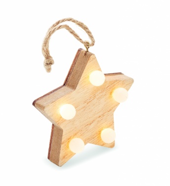 Logotrade promotional merchandise picture of: Wooden weed star with lights