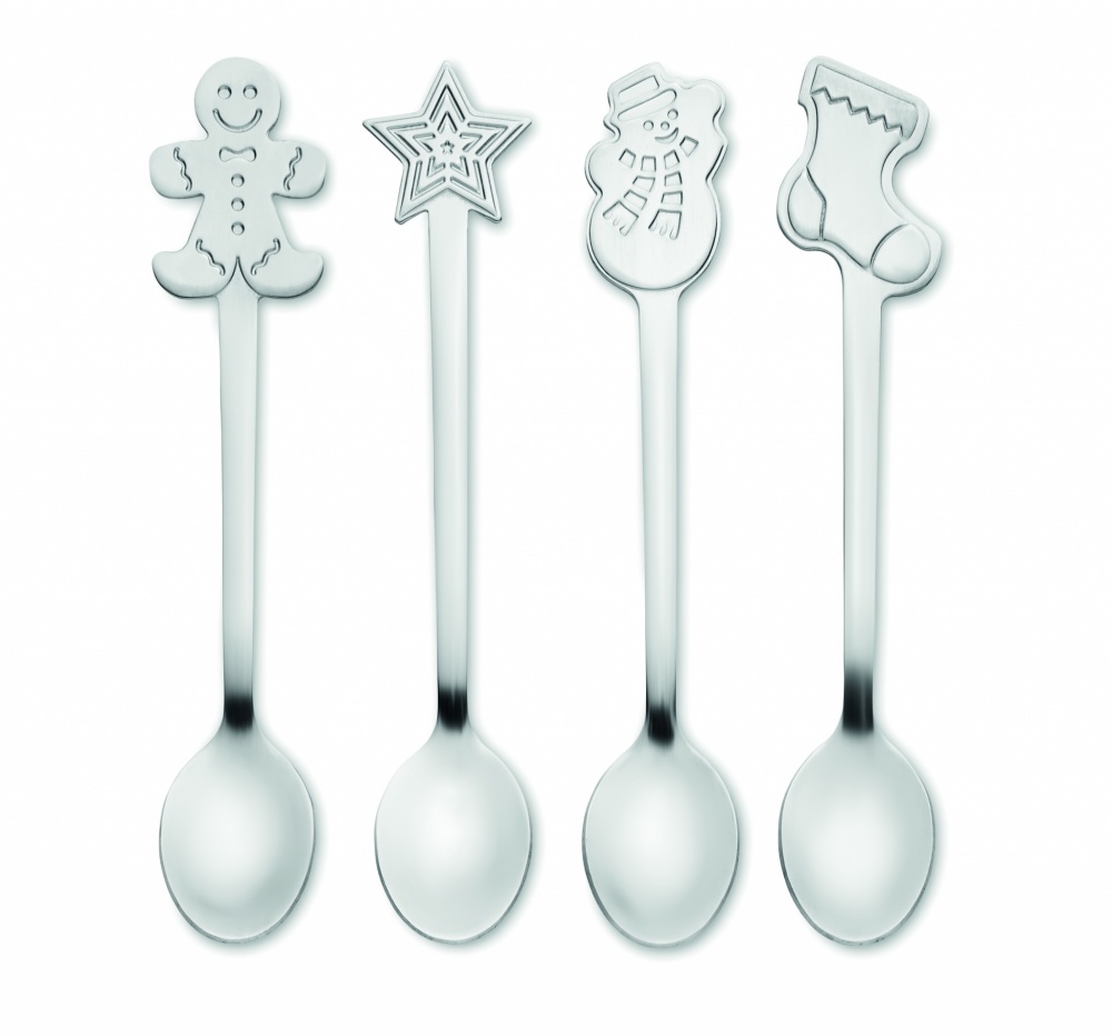 Logotrade advertising product image of: Set of 4 Christmas tea spoon