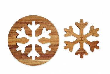Logo trade advertising products picture of: Acacia wooden pot holders set