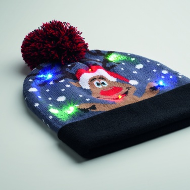 Logotrade promotional gift picture of: Christmas knitted beanie LED