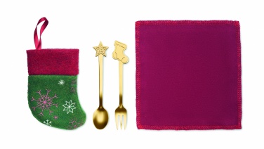 Logotrade promotional giveaways photo of: Christmas dessert cutlery set