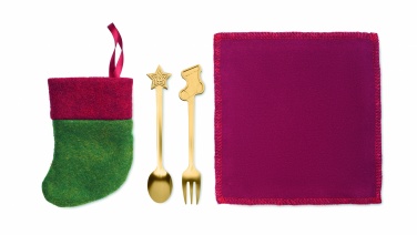 Logo trade promotional items image of: Christmas dessert cutlery set