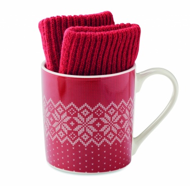 Logo trade advertising products picture of: Winter gift mug and gloves set