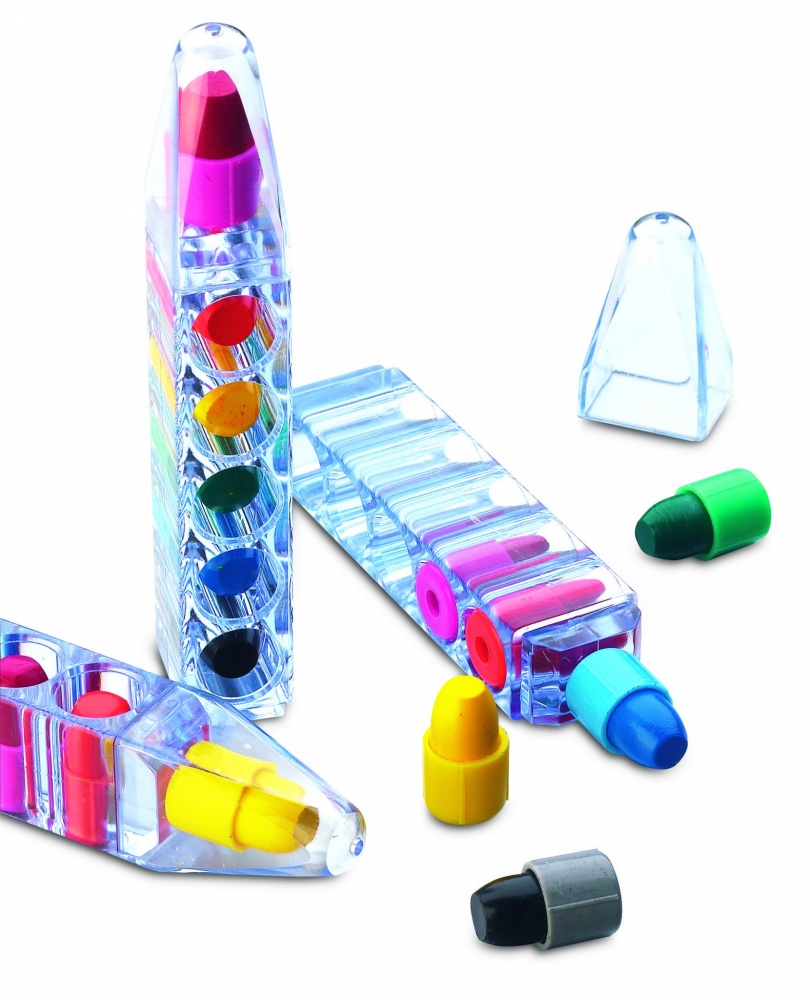 Logo trade promotional gift photo of: Set of 6 wax crayons