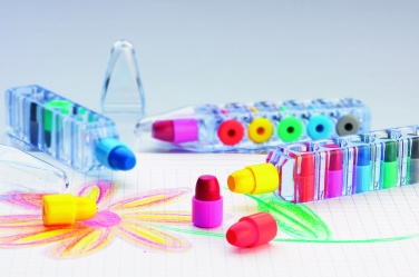 Logo trade promotional items picture of: Set of 6 wax crayons