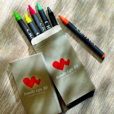 Logotrade promotional giveaway image of: Carton of 6 wax crayons