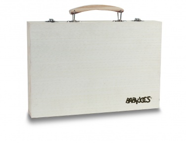 Logo trade promotional products picture of: Artist's set in wooden box
